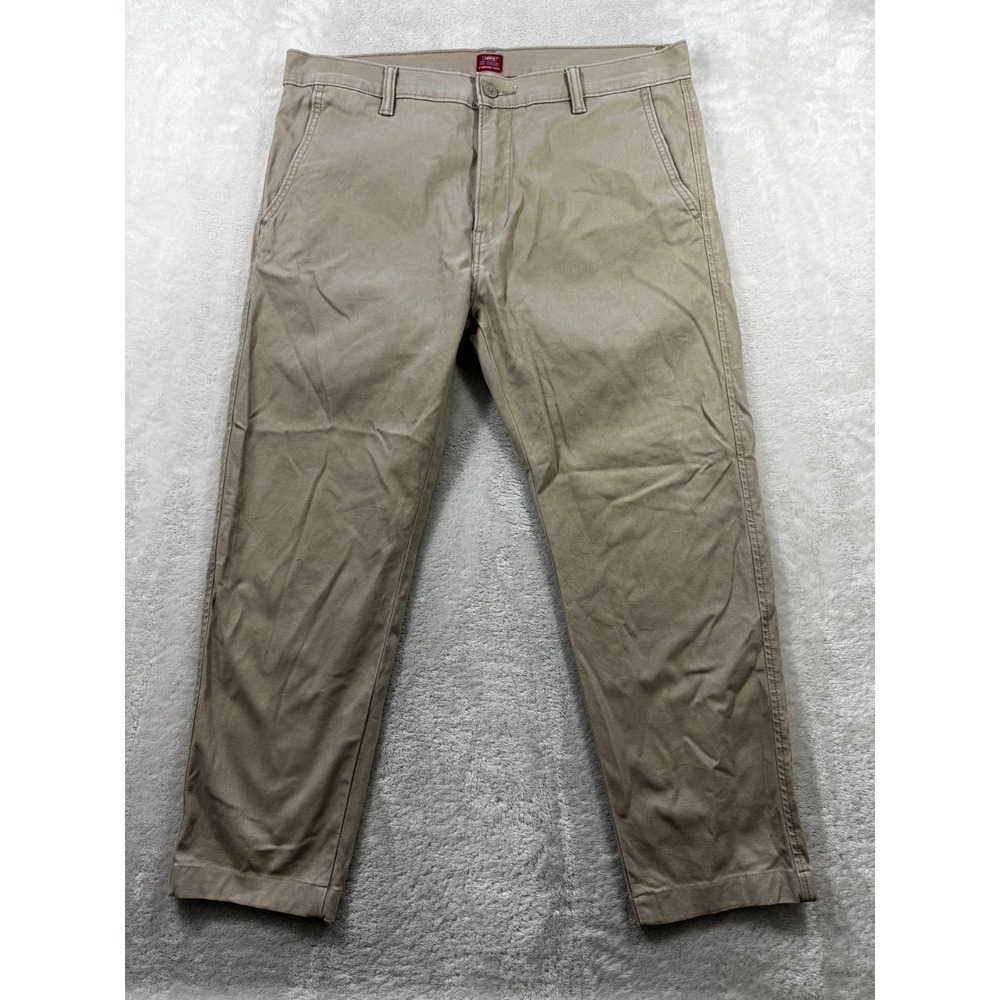 Levi Mens XX Chino Standard Taper Khaki Pants W34 L30 Meas: 35x25.5